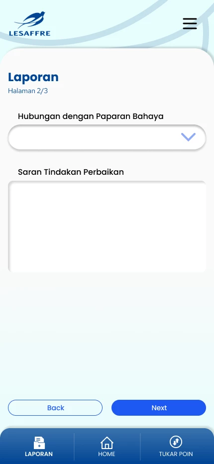 Tindakan perbaikan Lapor K3